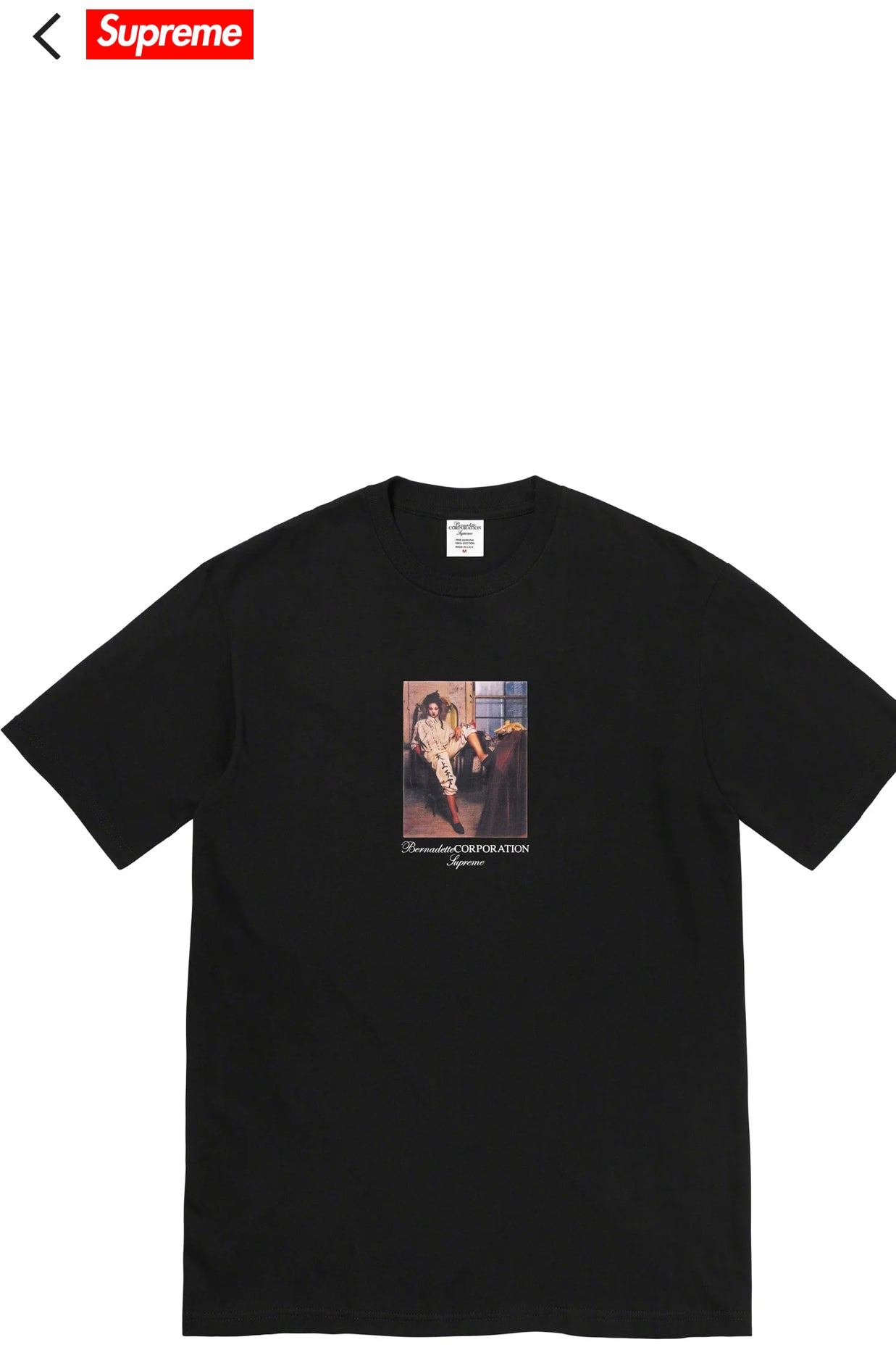 Supreme Bernadette Corporation Fuck Tee Black Solesense