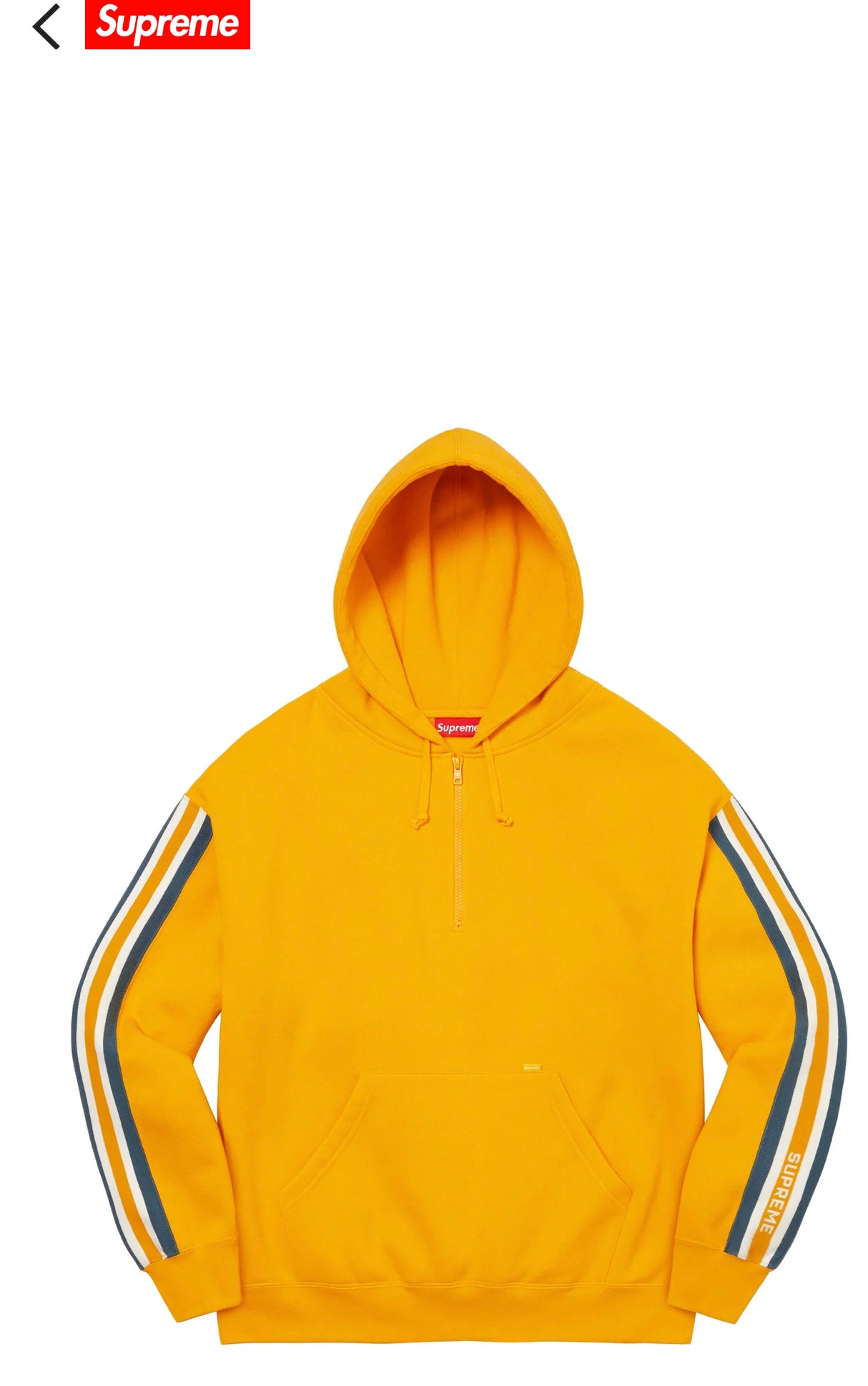 Half zip Hooded sweatshirt