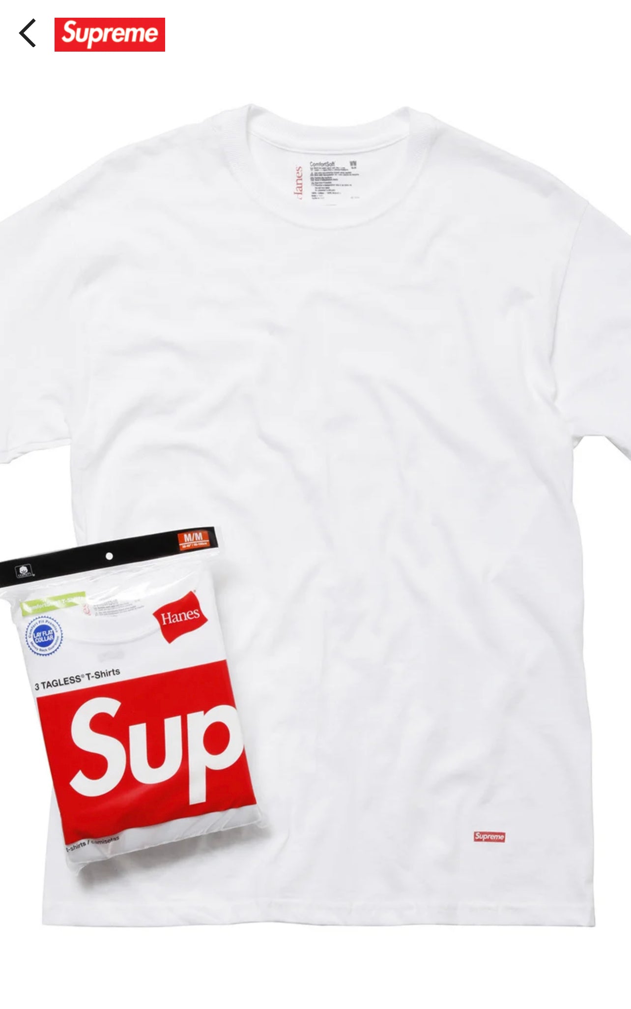 Supreme Hanes tagless tees (3pack)