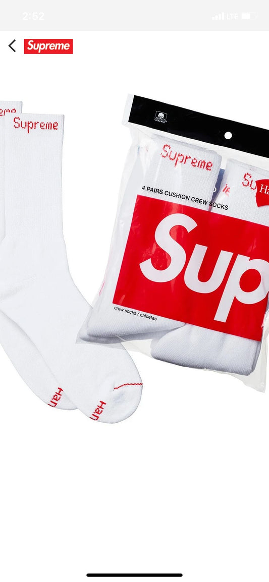 Supreme®/Hanes® Crew Socks (4pack)