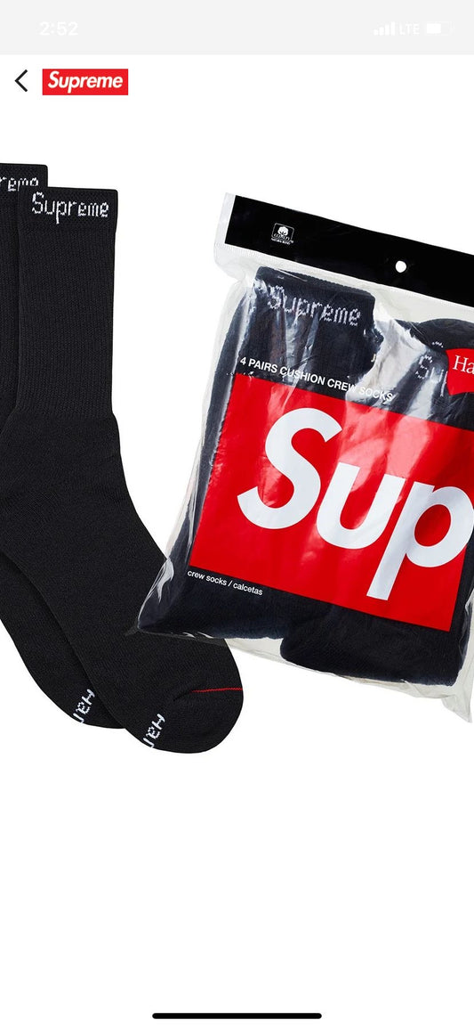 Supreme®/Hanes® Crew Socks (4pack)