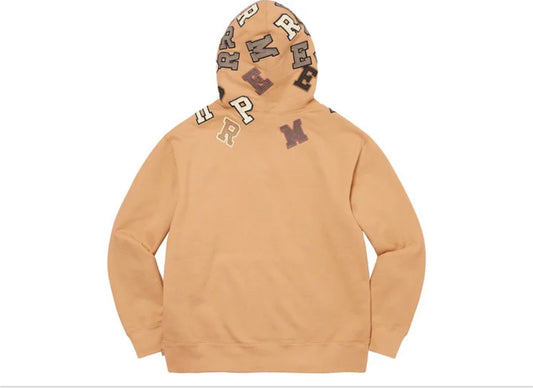 Supreme Scattered Appliqué Sweatshirt Dark Tan  Large